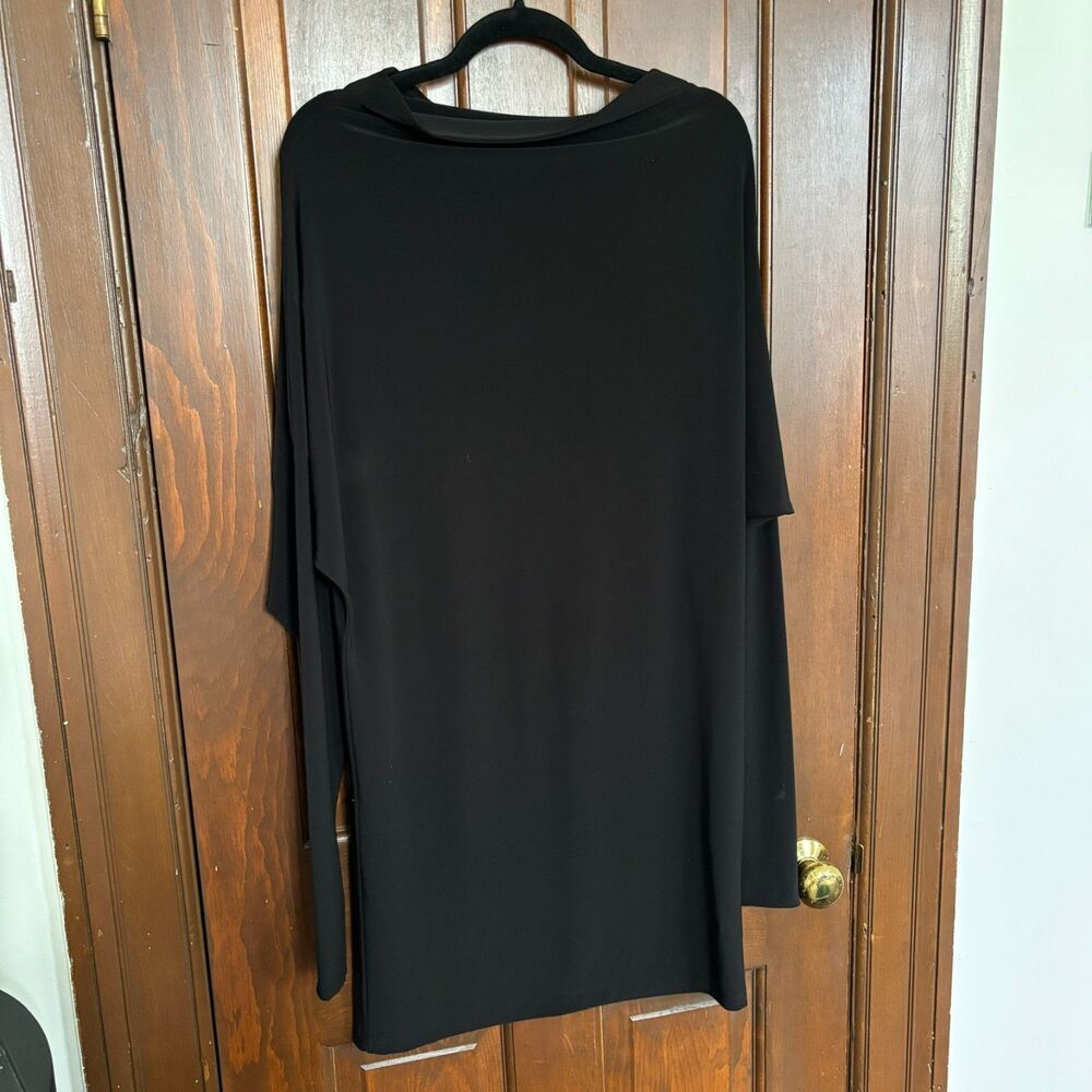 Norma Kamali All In One Multi Wear Convertible Dress Black Jersey Boat Neck S